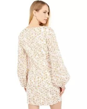 Платье Bardot Printed Broderie Dress, цвет Tan Paisley