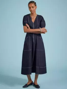 Платье Baukjen Coralie Organic Cotton Denim, цвет dark blue