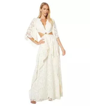 Платье BCBGMAXAZRIA, Long Scalloped Lace Dress