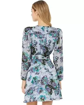 Платье BCBGMAXAZRIA Printed Wrap Dress, мульти