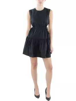 Платье Bea Women's Poplin с открытой спиной и расклешенным кроем Joie, цвет caviar