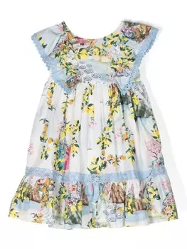 Платье Beach Club с оборками Patachou, синий