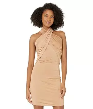 Платье Bebe, Cross Front Halter Neck Dress