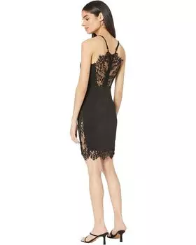 Платье Bebe Lace Mini Dress, черный