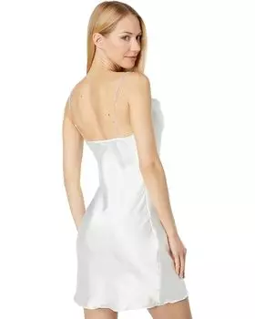 Платье Bebe Sparkle Strap Slip Dress, слоновая кость