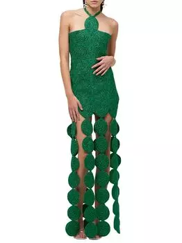 Платье Beep Beep Cricular Carwash с бахромой Simon Miller, зеленый