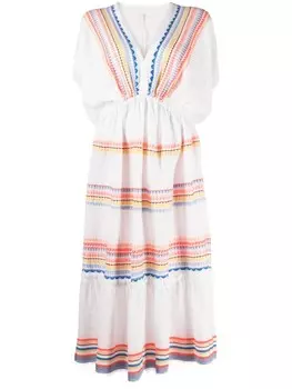 Платье Bekah с глубоким V-образным вырезом Lemlem, белый