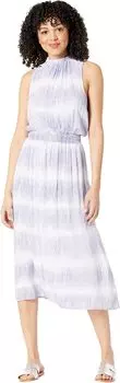 Платье bella dahl Sleeveless Smocked Waist Midi Dress, цвет Lilac Stripes Print