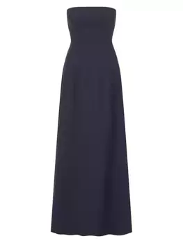 Платье Benjamin без бретелек Staud, темно-синий