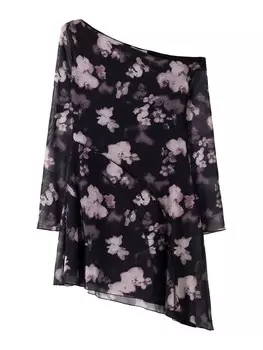 Платье Bershka, цвет Anthracite/Light grey