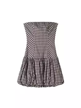 Платье Bershka, цвет Brown/Auburn/Light brown