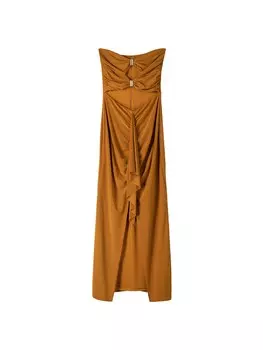 Платье Bershka, цвет Sepia