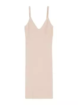 Платье Bershka Knitted dress, бежевый