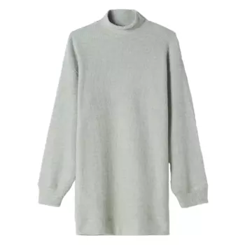 Платье Bershka Long Sleeve Shift, зеленый