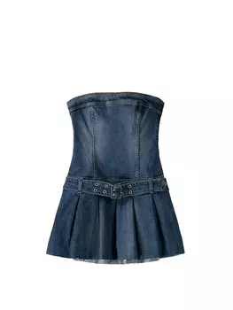 Платье Bershka, синий джинсовый