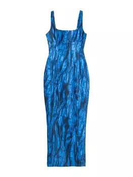 Платье Bershka, синий/темно-синий/лазурный