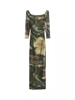 Платье Bershka, темно-зеленый