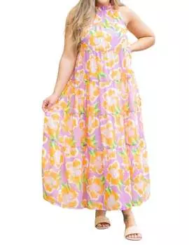 Платье Бетани в цвете «Sea Flower» сиреневого цвета MICHELLE MCDOWELL