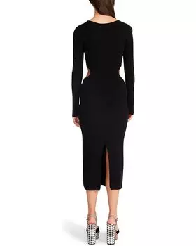 Платье Betsey Johnson Sweater Knit Midi Dress w/ Cutout Sides, черный