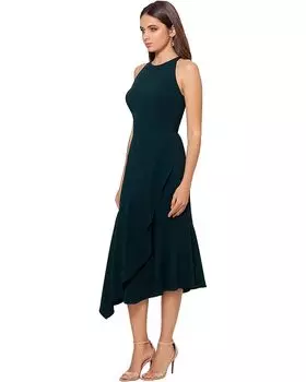 Платье Betsy & Adam Midi Halter Crepe Dress, цвет Pine
