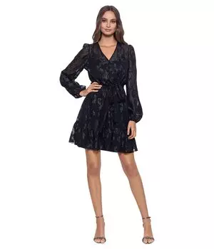 Платье Betsy & Adam, Short Long Sleeve Burnout Dress