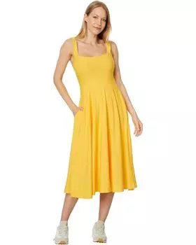 Платье Beyond Yoga Featherweight At The Ready Square Neck Dress, цвет Sunflower Heather
