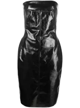 Платье без бретелей с квадратным вырезом Rick Owens, черный