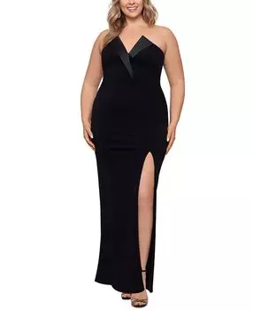 Платье без бретелек больших размеров Betsy & Adam, черный