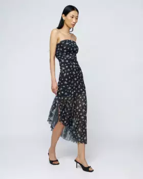 Платье без бретелек с цветочным принтом Wild Pony, мультиколор