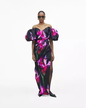 Платье без бретелек с цветочным принтом Future Marc Jacobs, цвет Black Multi