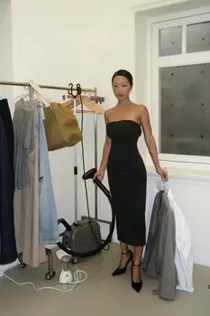 Платье без бретелек ZARA, черный