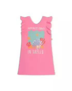 Платье без рукавов для девочки с рисунком спереди Billieblush, розовый