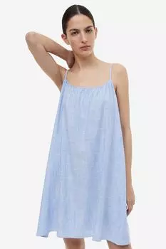 Платье без рукавов H&M, синий/полосатый