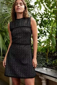 Платье без рукавов из букле Next, черный