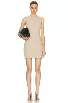 Платье без рукавов из фактурного жаккарда Enza Costa, цвет Raffia