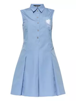 Платье без рукавов на пуговицах Versace, синий