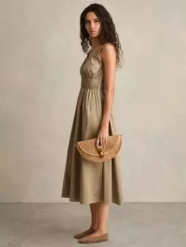 Платье без рукавов от анук Reiss, хаки