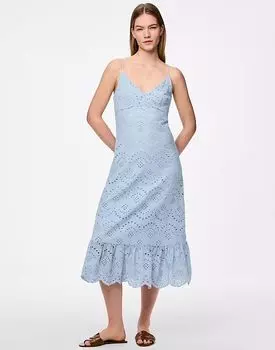 Платье без рукавов Pieces светло-голубого цвета