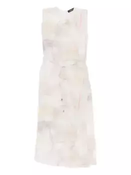 Платье без рукавов с абстрактным принтом Fabiana Filippi, нейтральный