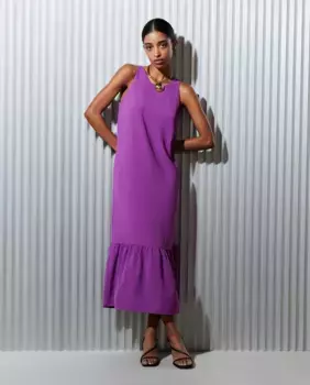 Платье без рукавов с бахромой Easy Wear, фуксия