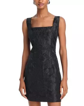 Платье без рукавов с цветочным принтом и бантом на спине AQUA, черный