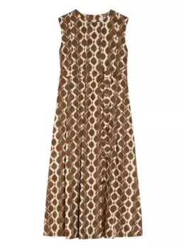 Платье без рукавов с геометрическим принтом 'S Max Mara