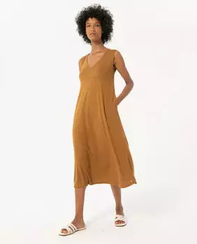 Платье без рукавов с карманами Surkana, светло-коричневый