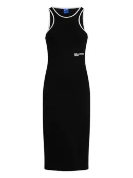Платье без рукавов с контрастной отделкой Karl Lagerfeld Jeans, черный