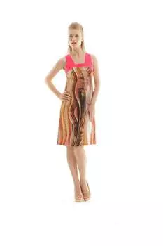 Платье без рукавов с квадратным вырезом Conquista, коричневый