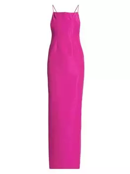 Платье без рукавов с открытой спиной LaQuan Smith, фуксия