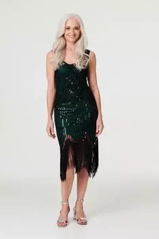 Платье без рукавов с пайетками Izabel London, черный