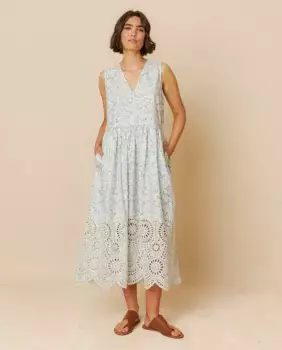 Платье без рукавов с V-образным вырезом Indi & Cold, синий