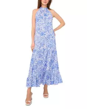 Платье без рукавов с высоким воротом VINCE CAMUTO, синий