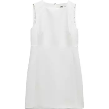 Платье без рукавов серии ZW женское белое Zara